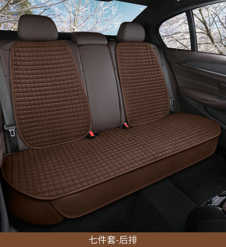 Cross-Border Exclusive Plush Car Seat Cushion Winter Non-Slip Small Waist Universal Single Piece Single Seat Cushion Three-Piece Set