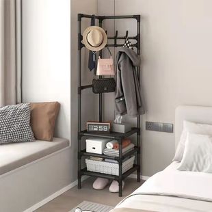 Cross-Border Home Simple Multi-Functional Clothes Hanger Floor-Standing Coat Rack Bedroom Home Corner Rack Factory Direct Sale