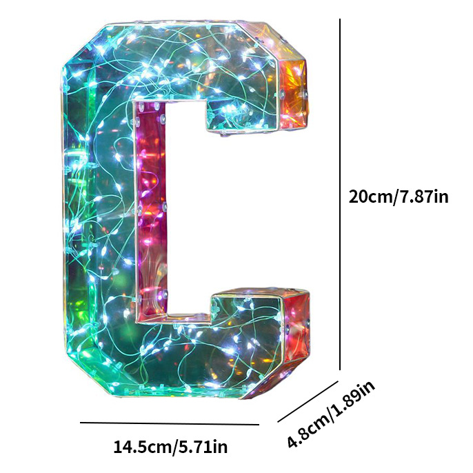 Glowing letter c