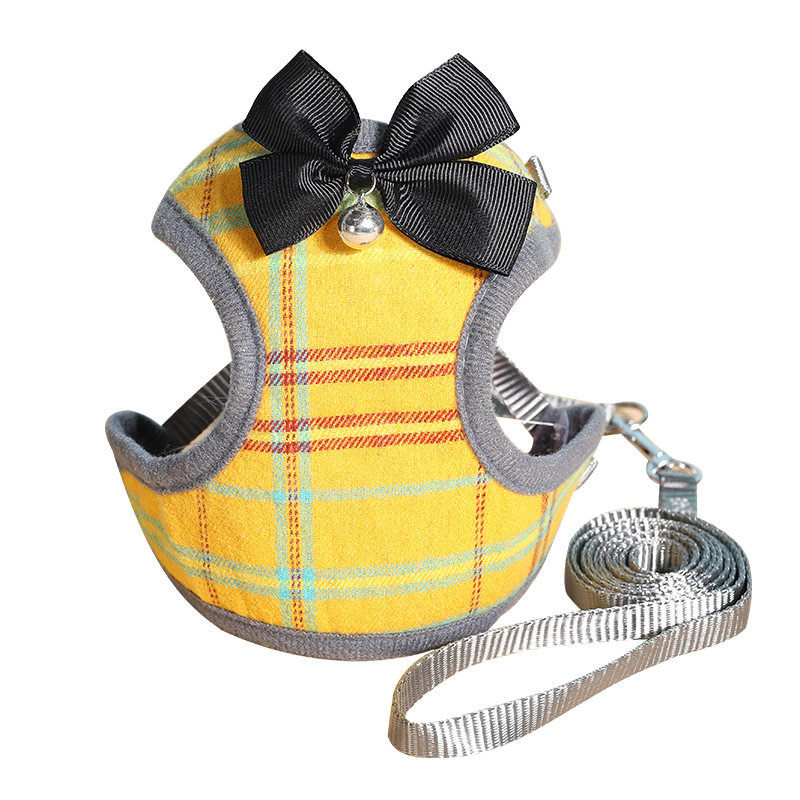 Suministros para mascotas al por mayor perro pecho y espalda cuerda de tracción cuerda de perro coreano correa de pecho perro cuerda de tracción a cuadros en stock