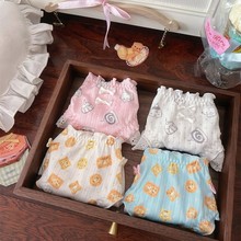 2025秋季新款饼干盒子可爱少女棉感舒适包臀中腰弹力透气三角内裤