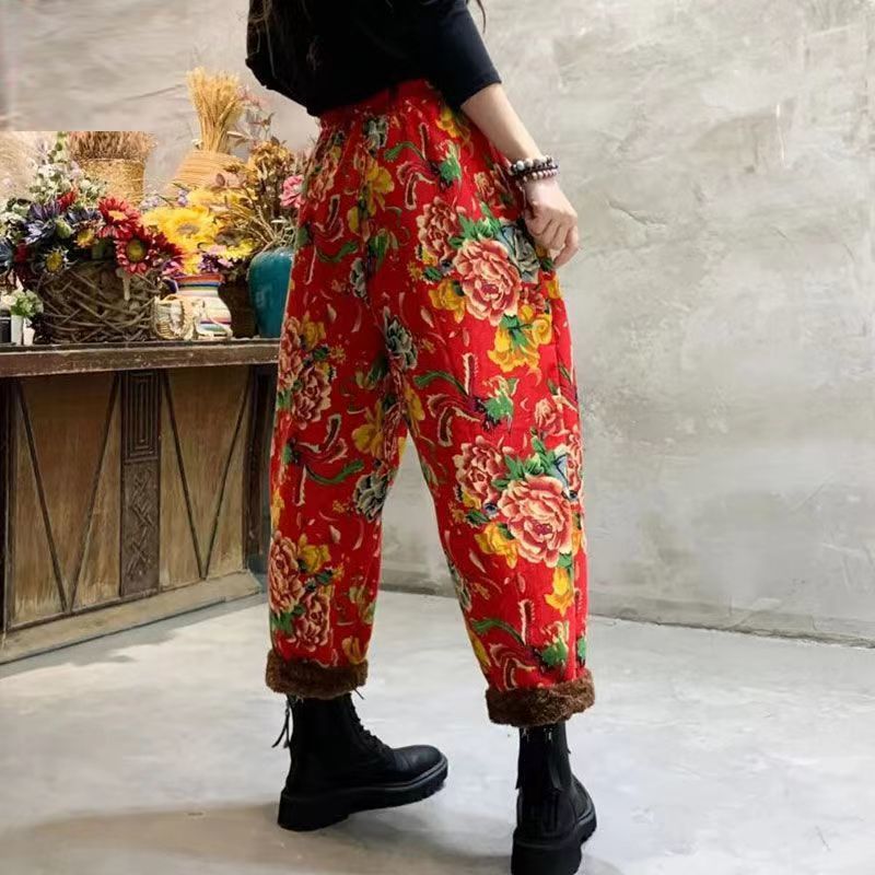 乡村民族风棉袄花布复古潮棉衣东北大花袄保暖舒适