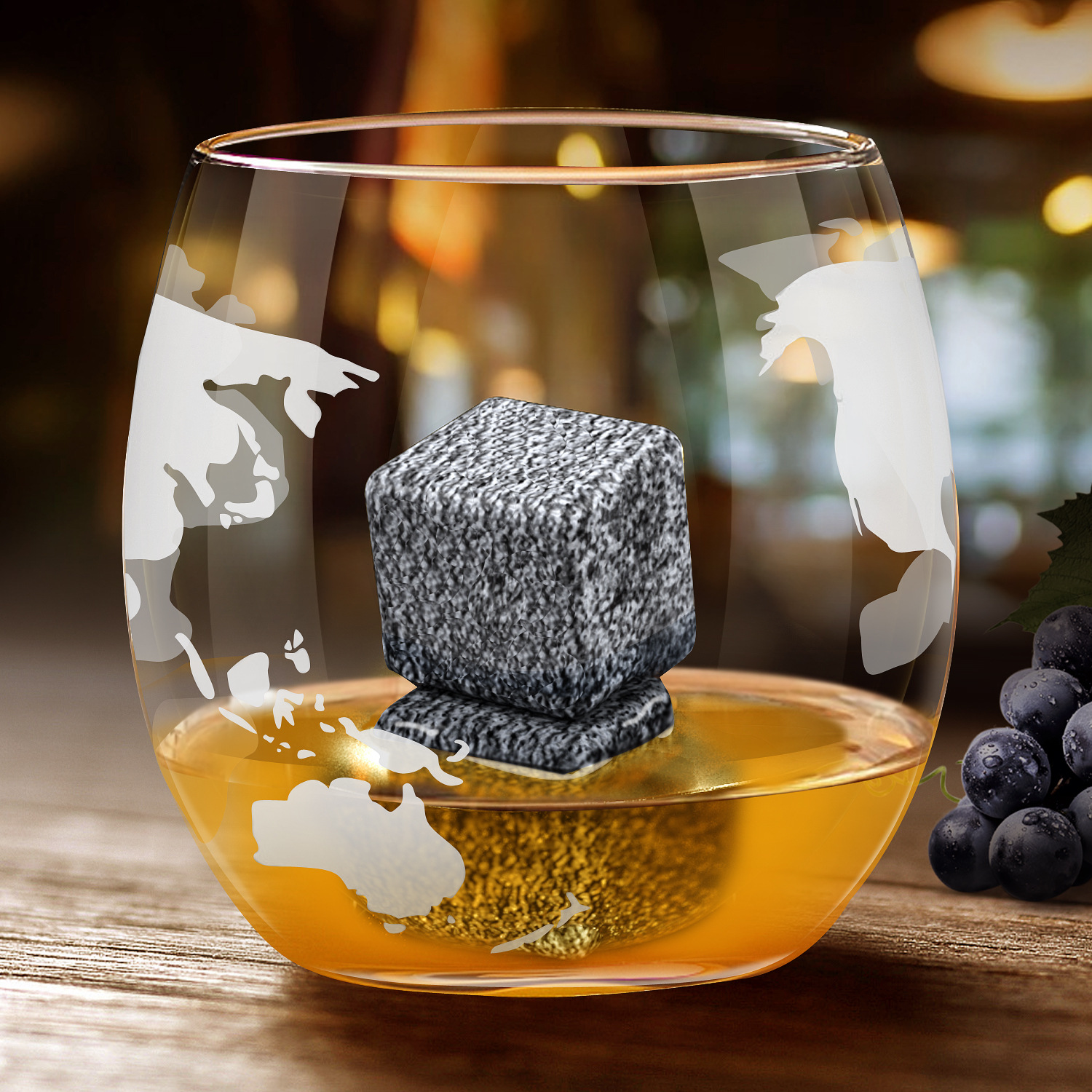 Ins5 conjunto vaso de vidrio resistente al calor decantador de tierra Luz de lujo whisky vodka vino separador