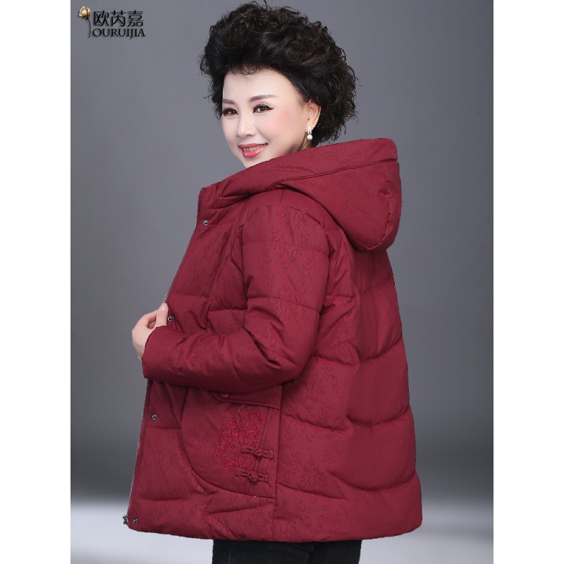 mom cotton-padded jacket Winter clothes Middle-aged and elderly people cotton-padded clothes coat 50 year 60 grandma Old lady Down Cotton new pattern