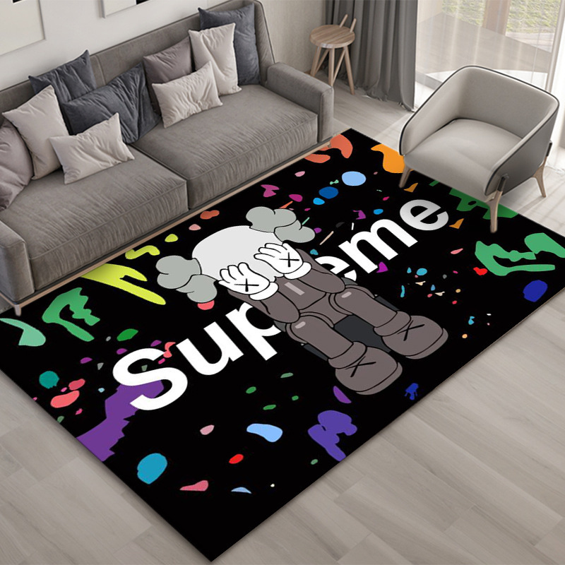 Living Room Carpet Coffee Table Carpet Fashioned Brand kaws Bedroom Full Bedside Floor Mat Household Tatami Cloakroom Washable