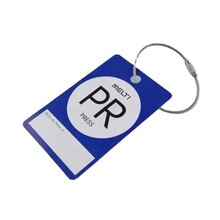 硬质PVC吊牌个性化机场行李标签名称ID硬PVC行李牌和绳子