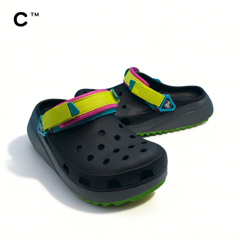 Cross Cool Clogs Couple Style Fashion Thick-Soled Height-Increasing 4cm Water Shoes Beach Shoes Closed-Toe Sandals Slippers