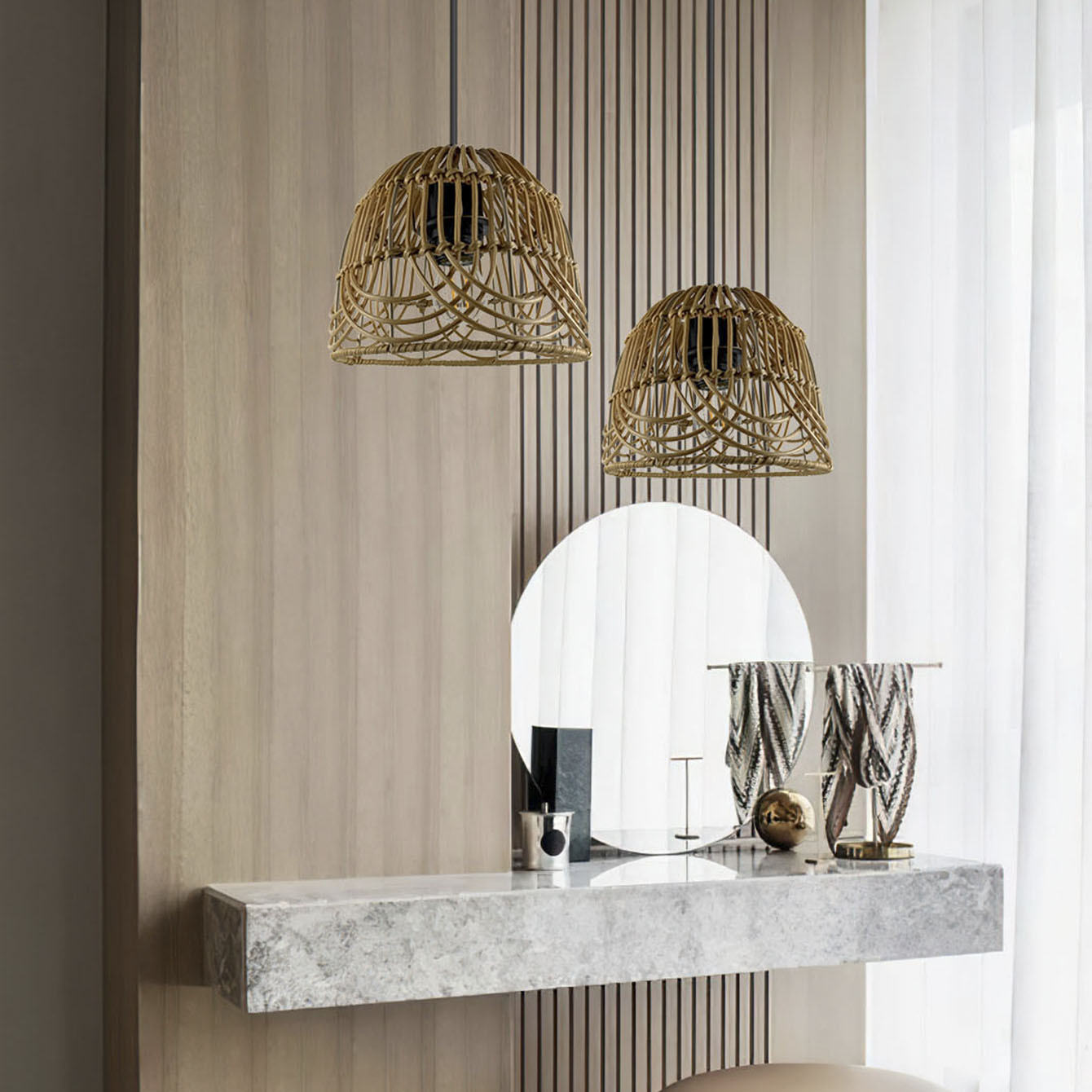 Nueva pantalla de araña de ratán de imitación transfronteriza tejida a mano de estilo retro europeo decoración de iluminación decoración del hogar iluminación de alta gama