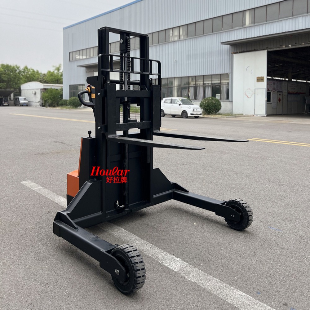 SZhoular1.5吨越野款橡胶轮堆高车电动叉车堆垛车全电动步行叉车
