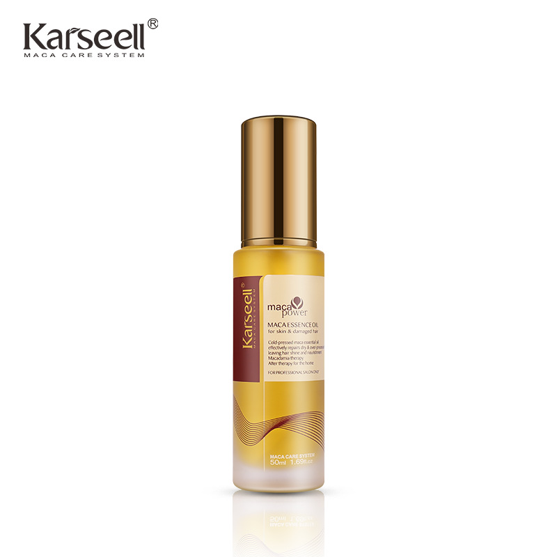 Karseell Aceite esencial para el cuidado del cabello marroquí original Hidratante Aceite para el cabello con frizz seco Suaviza la cola del cabello Aceite esencial para el cuidado del cabello Maca