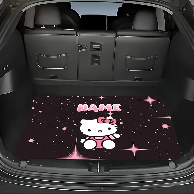 Cross-Border Amazon Temu Hot-Selling Cartoon Crystal Velvet Floor Mats for Car Trunks, Dirt-Resistant, Wear-Resistant, Dust-Proof Mats Wholesale