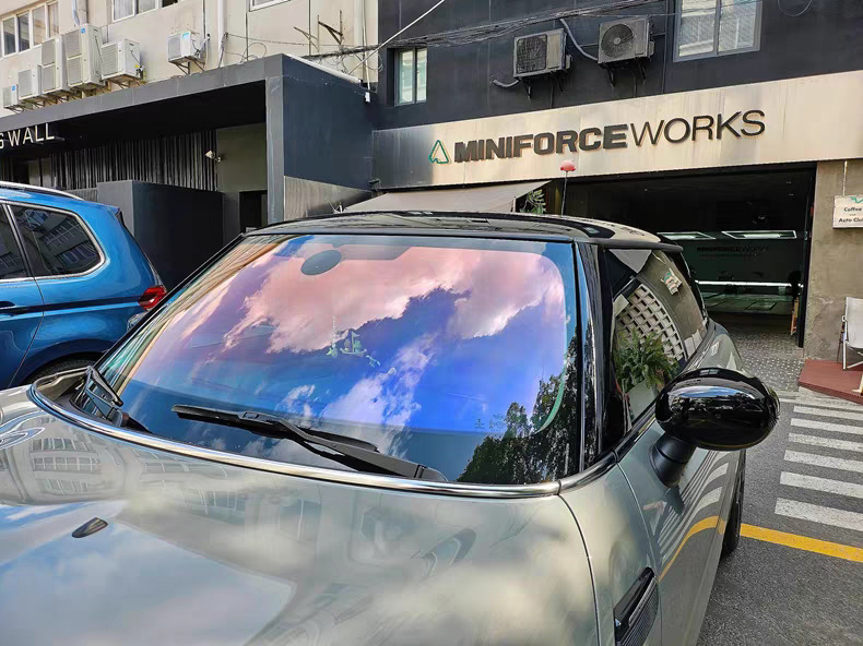 Rose Ghost Car Window Film Sunscreen Colorful Purple Heat Insulation Film Solar Film Front Windshield Optical Film