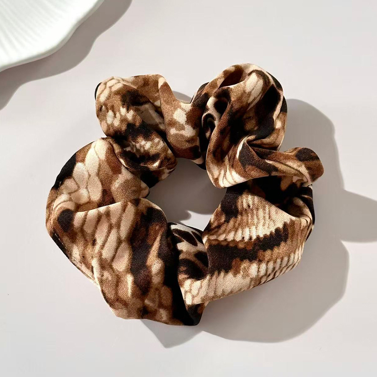 11g Weight Hair Tie Hair Accessories Type 1 Piece Quantity Cloth Material Snakeskin Pattern Women's Gender Retro Style Vintage Snakeskin Large Elastic Hairband Women's Fabric Hair Accessories Hairband Hair Rope 10