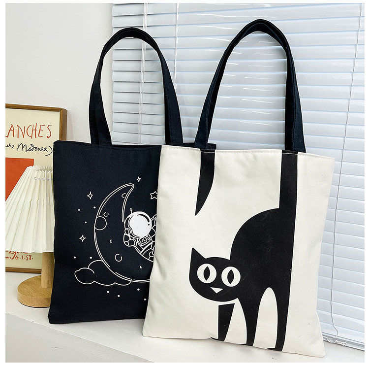 Women's Large Canvas Cartoon Classic Style Zipper Canvas Bag display picture 23