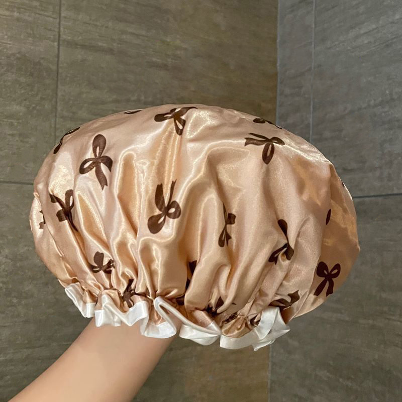 Gorro de ducha de baño de cocina para adultos a prueba de agua de doble capa Gorro de ducha para niñas y niños