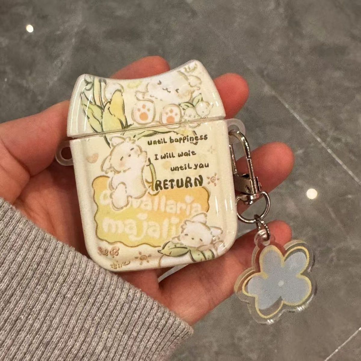 Orquídea de campana para gatos AirPod Pro2 3 cubierta Bluetooth Apple AirPods 4 cubierta de auriculares