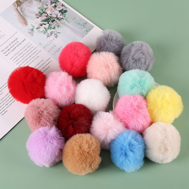 goods in stock 8cm Handmade boutique diy Christmas Rabbit Fur Ball Clothes & Accessories Home textiles Accessories parts Plush Ball wholesale