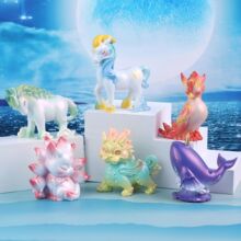 上古神兽盲盒批发麒麟朱雀手办创意树脂桌面摆件学生礼品生日礼物