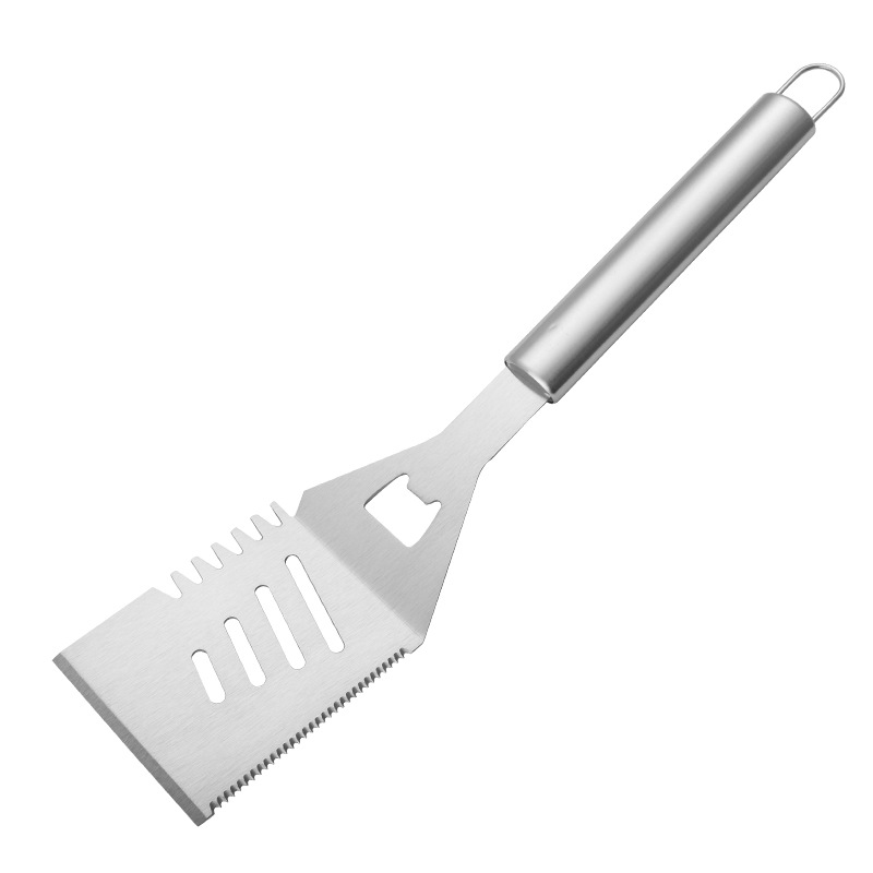 Juego de utensilios para hornear de acero inoxidable, herramienta de combinación de barbacoa, juego de barbacoa BBQ esencial para exteriores, juego de utensilios para hornear