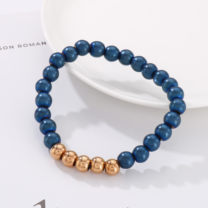 Retro Geometric Titanium Steel Bracelets Inlaid Gold Stainless Steel Bracelets