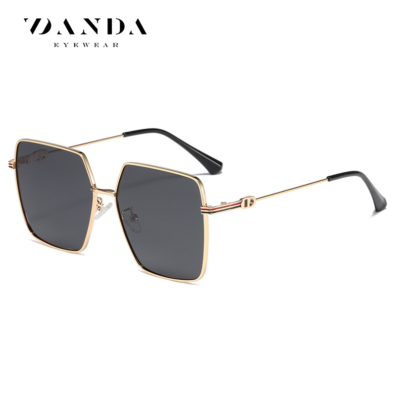 Nuevas gafas de sol de moda de las mujeres de gran marco gafas de sol lisas LS318 transmisión en vivo recomendar protección UV gafas de sol polarizadas