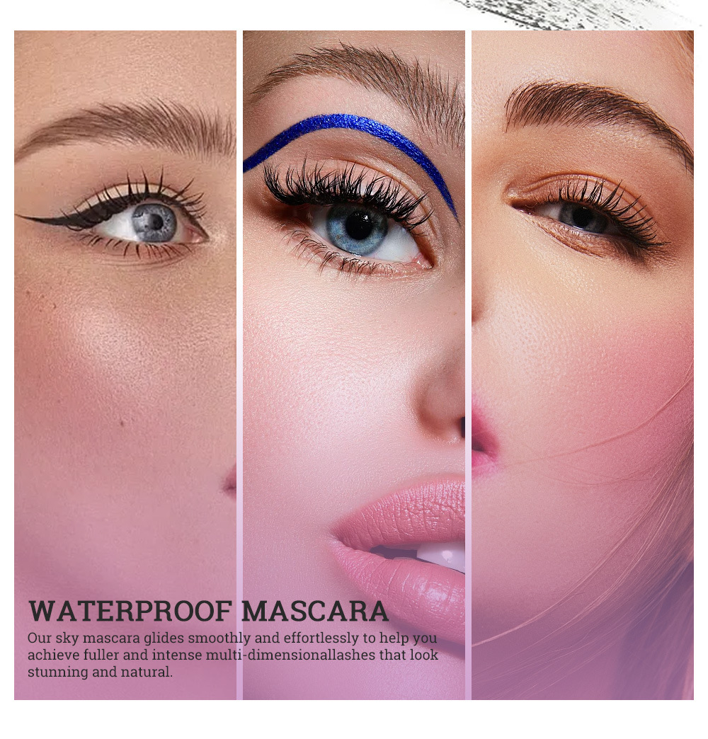 Cross-border makeup, thick and natural, curling mascara, waterproof, sweat-proof, non-smudge, long-lasting eyelash base cream, slender and long undefined