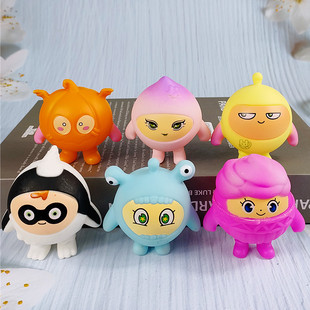Children's Day Cute Third Generation Eggman Party 6-Pack Cake Decoration Ornaments Children's Baking Birthday Plug-In
