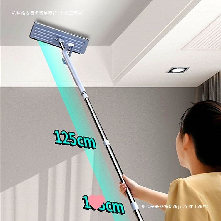Hands-Free Mop for Cleaning Walls and Ceilings, High-Altitude Dust Removal, Dual-Use for Dry and Wet Cleaning, Kitchen Ceiling, with Extended Pole, Buy with Confidence