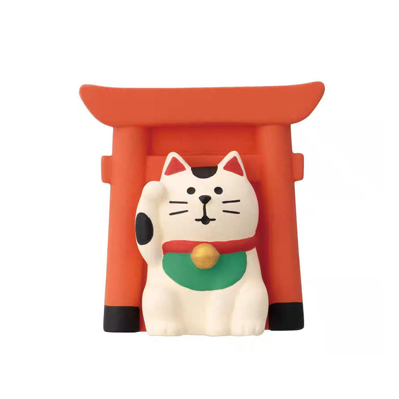 日本の猫の装飾品観光地ギフト ZAKKA ブラインドボックスフィギュア DIY シーン装飾樹脂工芸品小さな装飾品|undefined