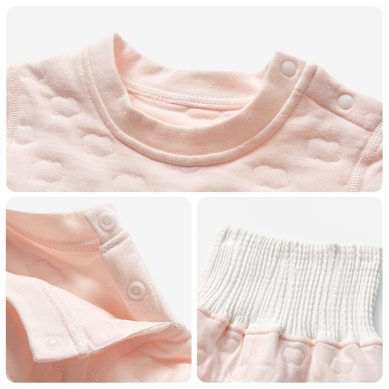 Bebé ropa de otoño pantalones largos otoño e invierno Bebé Delgado acolchado de fondo dividido niños y niñas traje de cintura alta ropa interior térmica para niños
