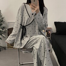 实体批发现货新款和服开衫带衣袋冰瓷棉月子服孕妇两件套装
