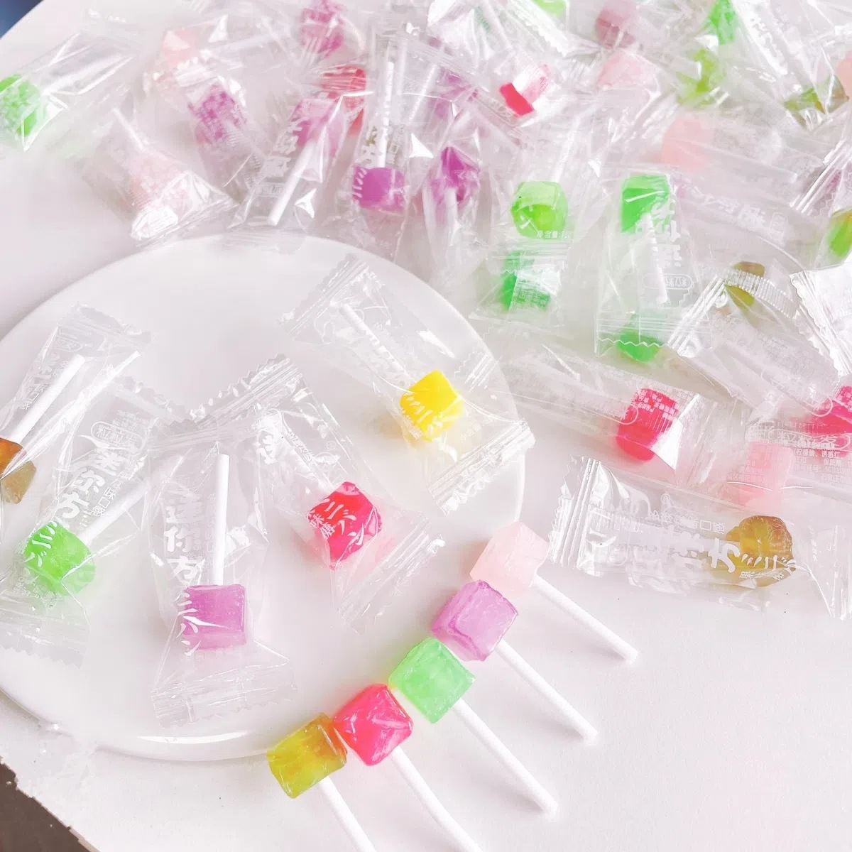 迷你高顏值棒棒糖批發網紅水果味切片糖果兒童休閒小零食喜糖硬糖