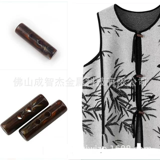 国风二眼棍扣汉服马褂外套扣子 一字盘扣 蝴蝶汉服旗袍子母扣