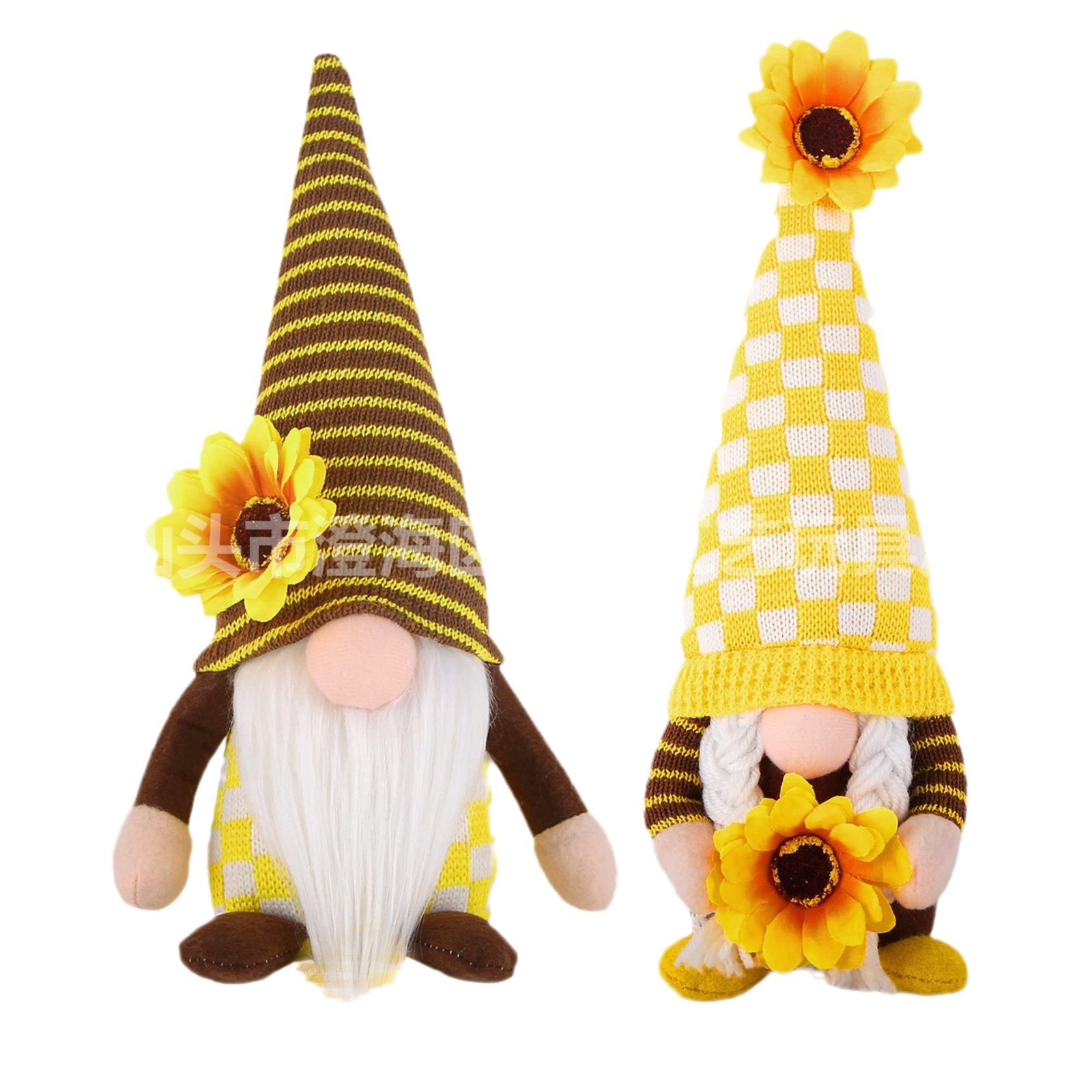 Fiesta de la abeja personalizada Muñeca Rudolph de pierna larga postura sentada muñeca sin rostro decoración de anciano enano