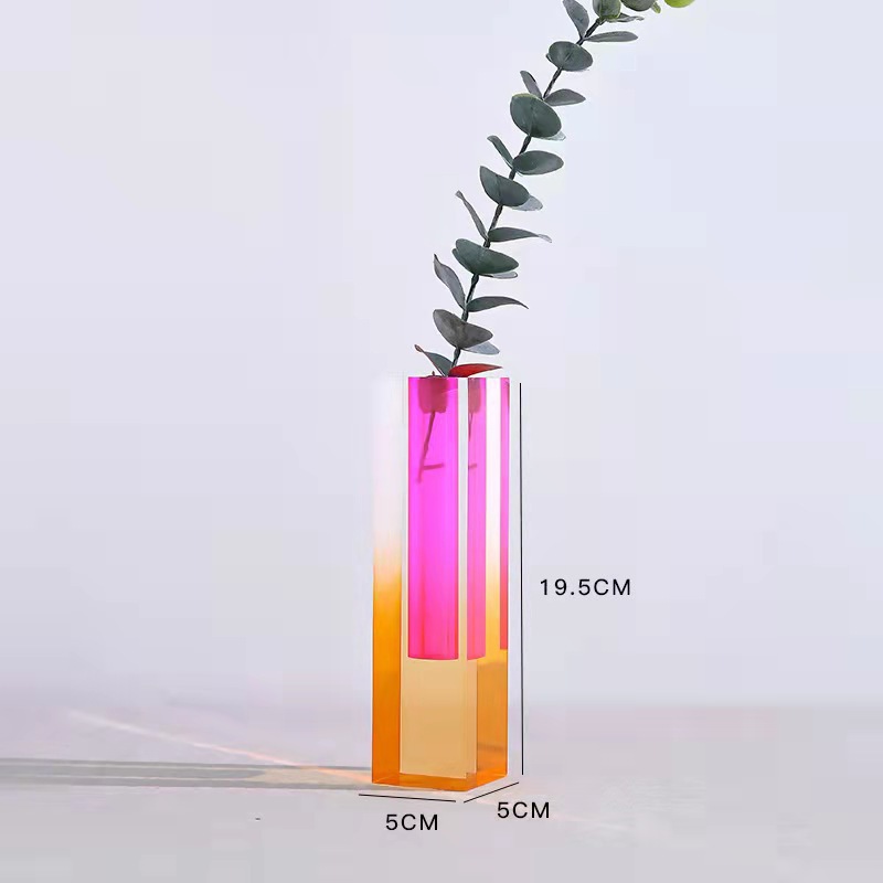 400g Weight Vase Home Textiles & Decor Type 1 Piece Quantity Glass Material Gradient Color Pattern All Seasons Season Simple Style Style Simple Style Gradient Color Glass Vase Artificial Flowers 8