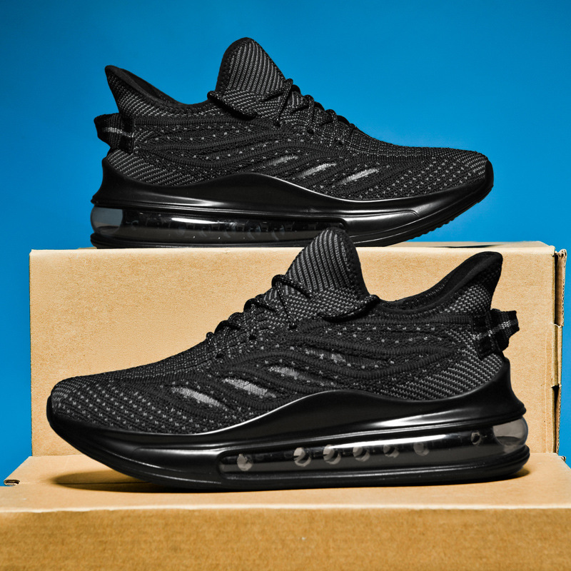 Zapatos casuales de moda transfronterizos de tamaño grande, cojín de aire, cómodos y amortiguación, zapatos de coco simples y transpirables, zapatos deportivos de moda para hombres.