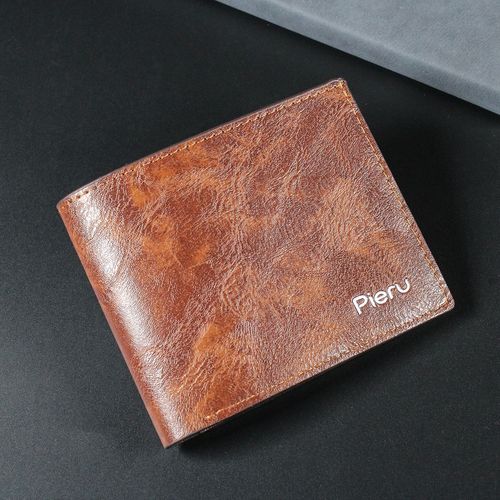 Hot Selling Fire Burned Ground male wallet large capacity faux leather fashionable youth money clip short men's ticket holder