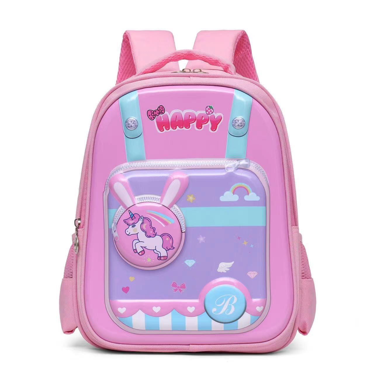 2025 nueva mochila linda para niños, reducción de la carga, mochila de escuela primaria de sexto grado, mochila de protección de la columna de dibujos animados al por mayor