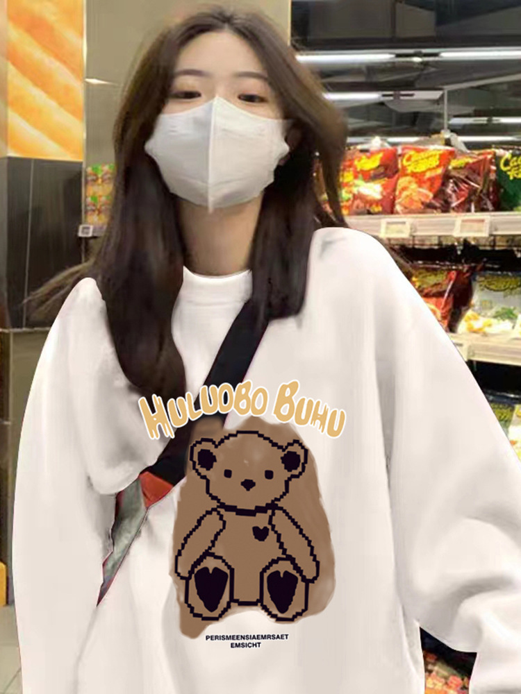 24秋冬とベルベットの女性の新モデルはカジュアルな上着を厚くして、ゆったりして痩せている長袖のファッションを着ているins