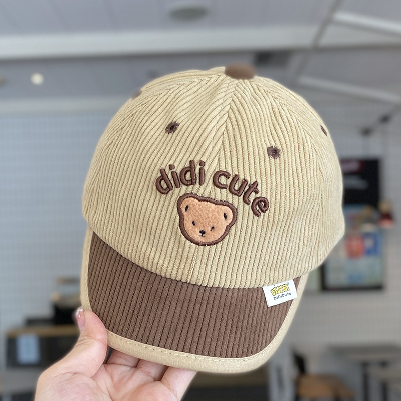 Primavera y otoño sombreros infantiles coreanos sombreros de lengua de pato para bebés de otoño y invierno de velcro para bebés de béisbol