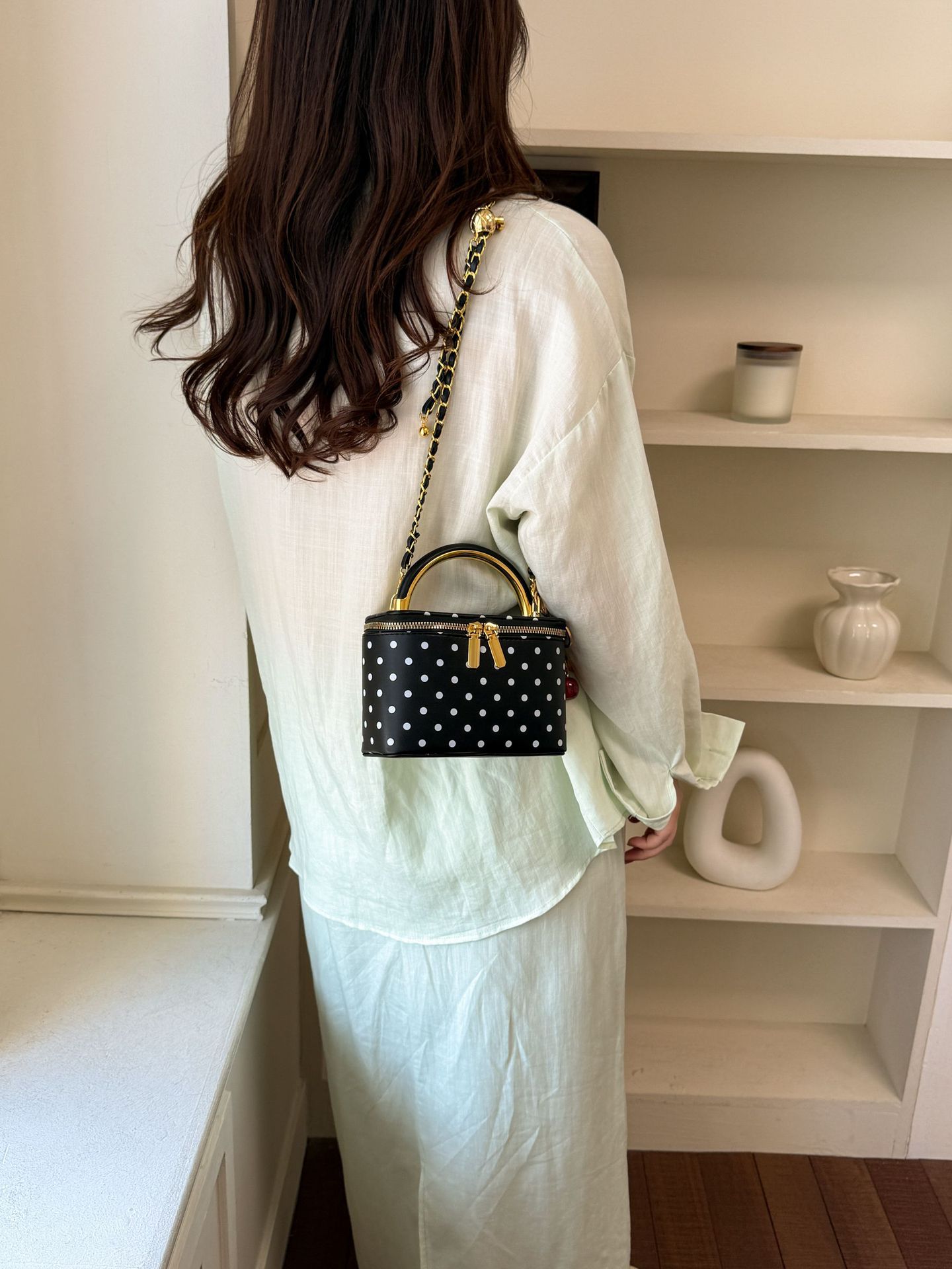 Verano sensación de ondas pequeñas bolsos de mano de moda nueva bolsa de moda bolsos de cadena caja pequeña bolsa cuadrada image 4
