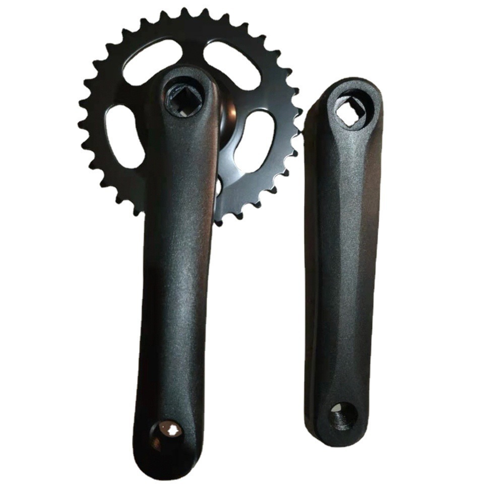 Commuter Car 32 teeth 170mm aluminum alloy crank tooth plate Jie 'an Terb city car single speed tooth plate square hole Black