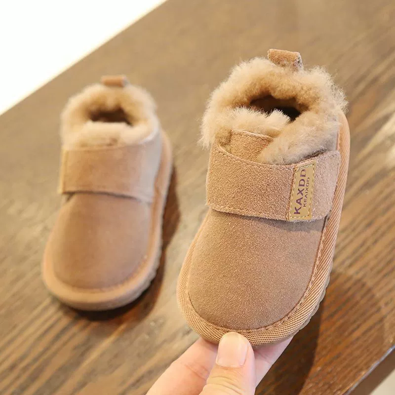 Детская хлопковая обувь, Зимние теплые детские зимние сапоги на флисовой подкладке, Детские хлопковые сапоги для мальчиков, обувь для малышей, женская обувь