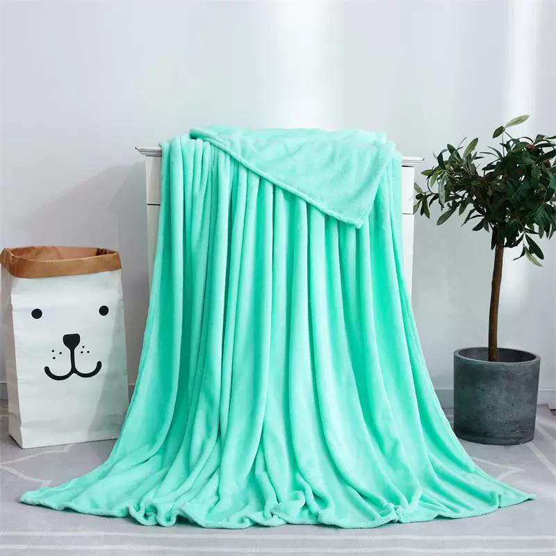 플란넬 코랄 플리스 담요, 부드러운 멀티플 용도, 다양한 색상, 사이즈 45×65–200×230 cm