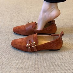 羊皮版~法式绝美配裙子复古单鞋女春秋百搭方头内增高玛丽珍鞋女