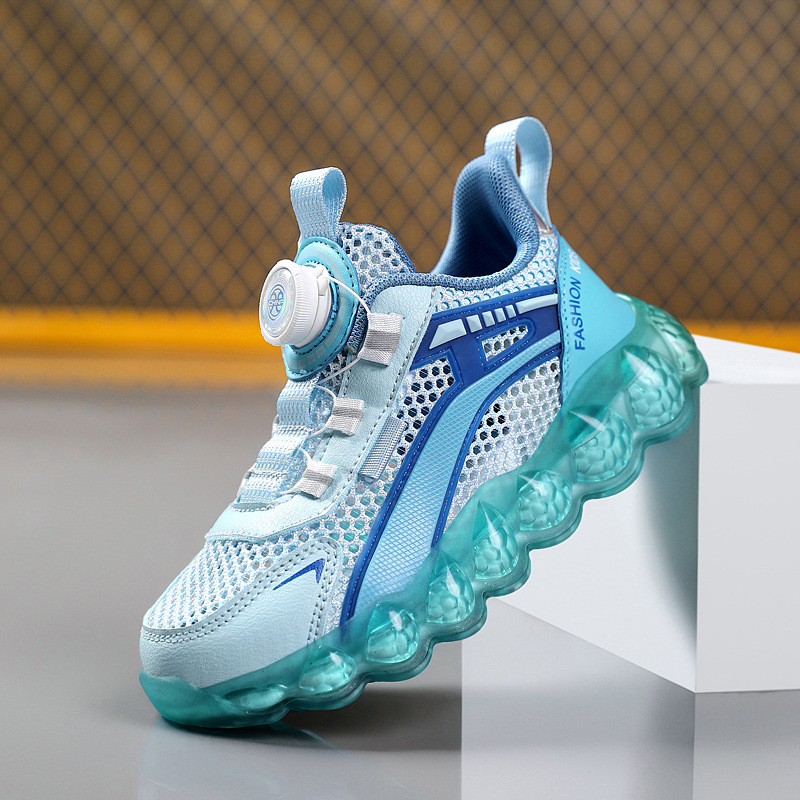 Calzado deportivo para niños Primavera nuevo estilo transpirable de una sola red zapatos para correr para niños y niñas Zapatos para niños de moda con cojín de aire de suela suave para niños