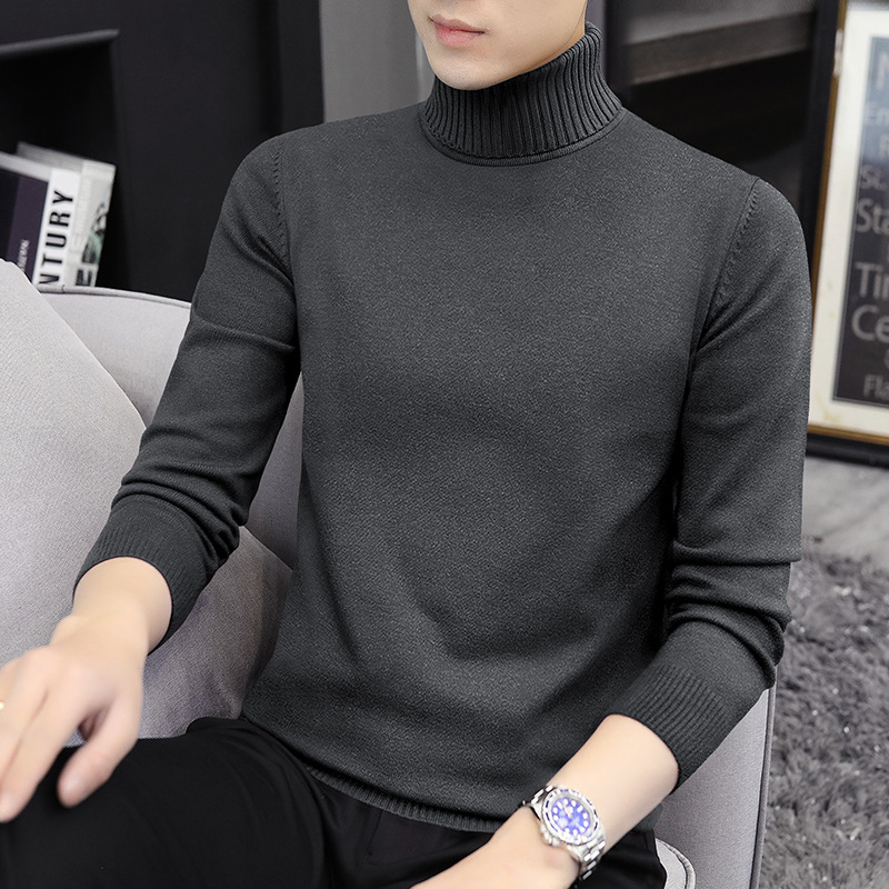 タートルネックセーター メンズ ニットウェア 秋冬 中衿 インナー ベースレイヤー 保温性のあるセーター ハーフタートルネック スリムフィット 細見え