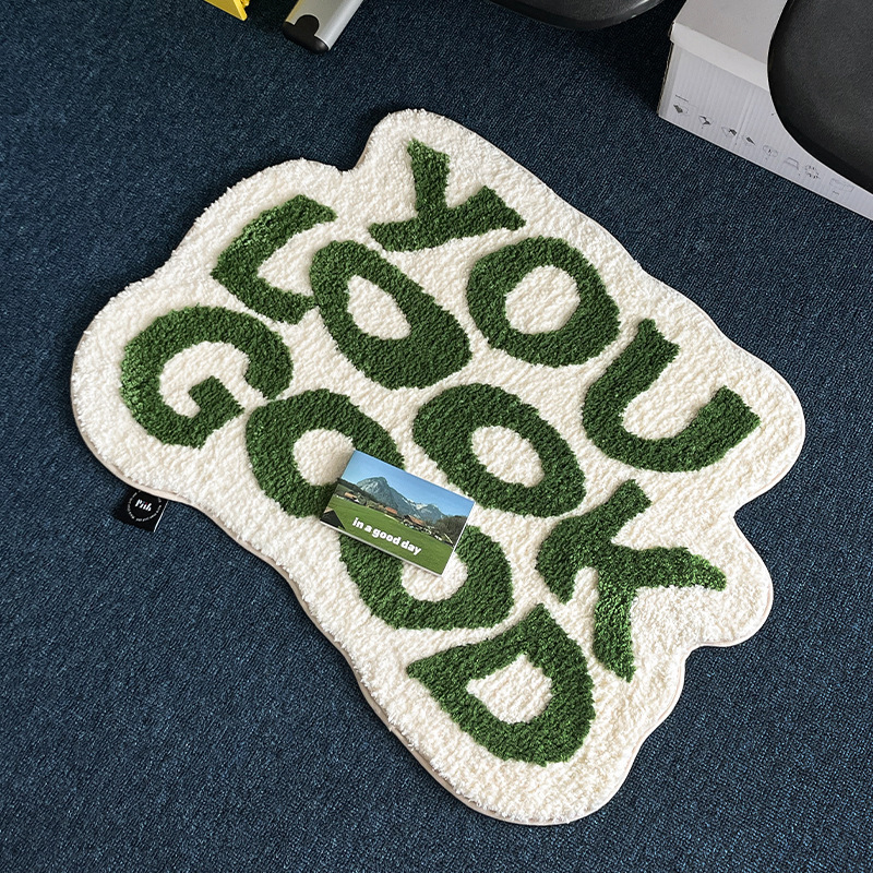 Cross-border Absorbent Non-slip Letter Cashmere Simple Home Decoration Indoor Carpet Bedside Bedroom Dirt-resistant Wear-resistant Blanket
