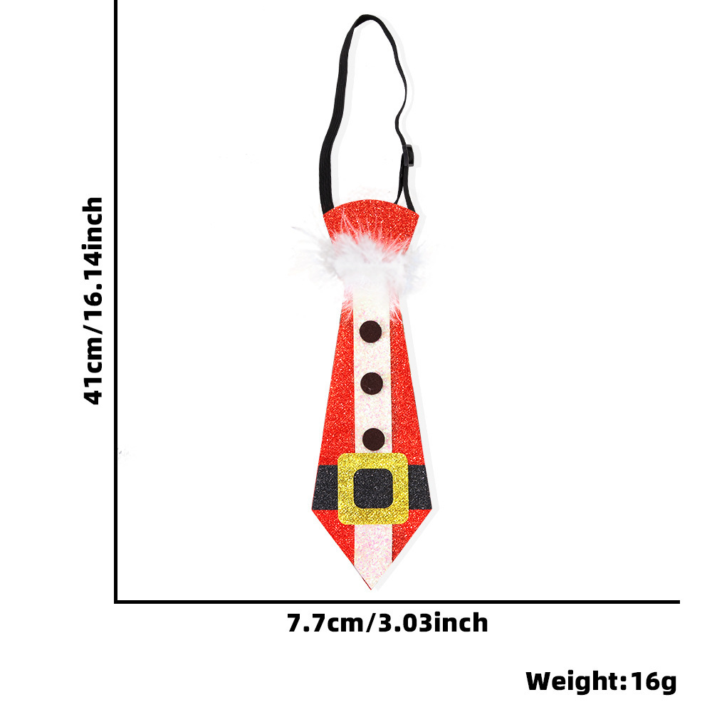 Navidad corbata infantil caricatura Papá Noel Alce árbol de Navidad muñeco de nieve accesorios de fiesta regalos para niños