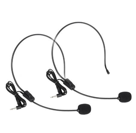 [universal amplifier] ear-hook microphone (braided wire/curved tip/2 pieces/bag)